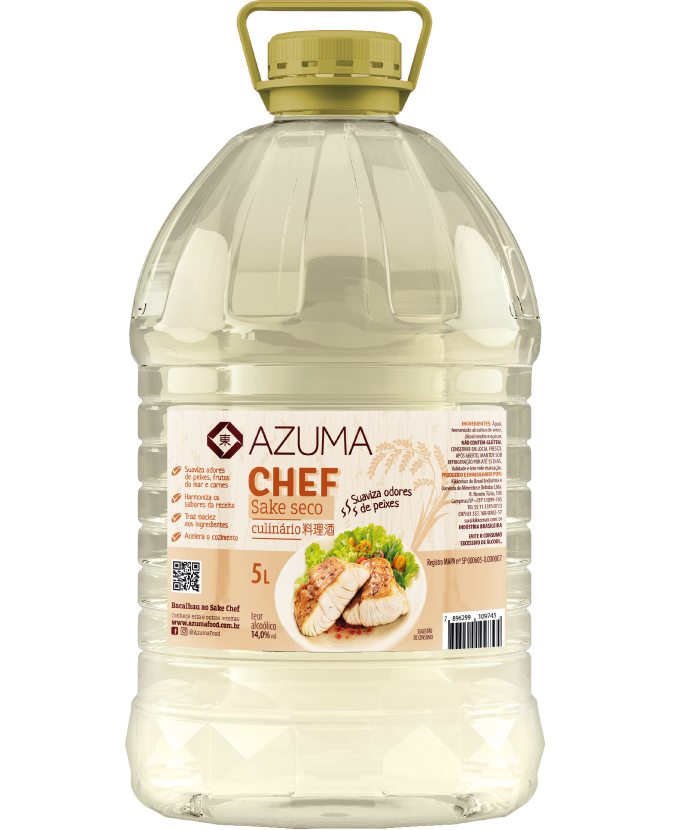 Saquê Seco Chef para Uso Culinário 5 litros Azuma - Loja Ikebana